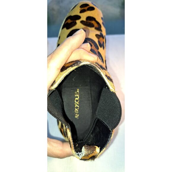 Women's Size 8 B Aerosoles Animal Hair Sneakers Leopard Print - Picture 6 of 7